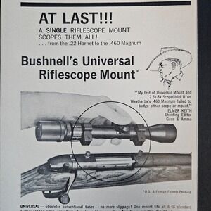 1966 Bushnell Magnetic Command Post Scope Mount Vintage Print Ad Pasadena CA‎